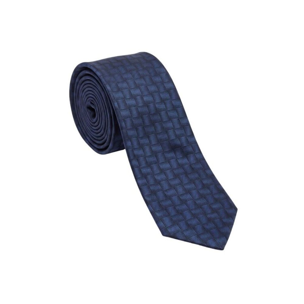 Armani Collezioni Mens Navy Blue / Blue Tonal Grid Neck Tie